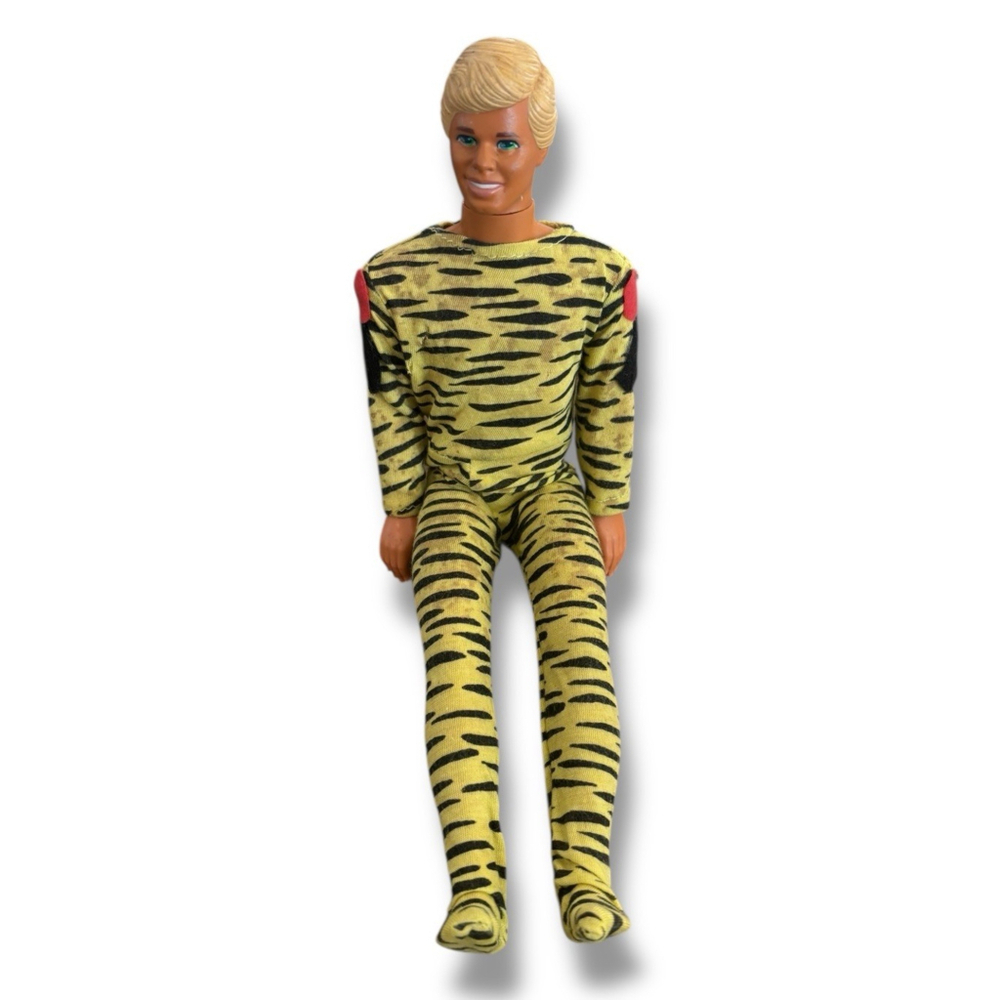 VINTAGE 1968 MATTEL KEN DOLL MALAYSIA BLONDE HAIR BLUE/GREEN EYES